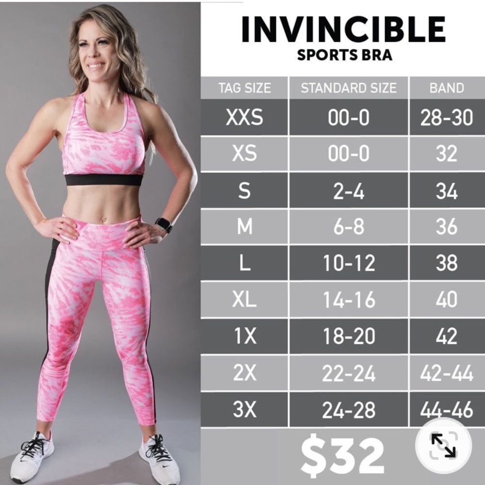 Lularoe Small Rise Invincible Sports Bra - Picture 3 of 3
